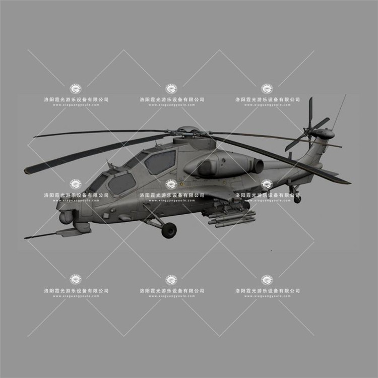 定城镇武装直升机3D模型
